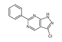 3-chloro-6-phenyl-1H-pyrazolo<3,4-d>pyrimidine结构式