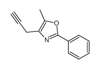 5-methyl-2-phenyl-4-prop-2-ynyl-1,3-oxazole结构式