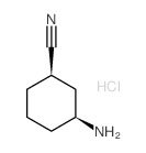 cis-3-Aminocyclohexanecarbonitrile hydrochloride structure