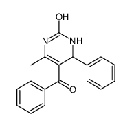 5-benzoyl-6-methyl-4-phenyl-3,4-dihydro-1H-pyrimidin-2-one结构式