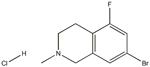 7-溴-5-氟-2-甲基-1,2,3,4-四氢异喹啉盐酸盐结构式