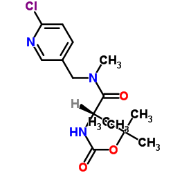 2-Methyl-2-propanyl [(2S)-1-{[(6-chloro-3-pyridinyl)methyl](methyl)amino}-1-oxo-2-propanyl]carbamate structure