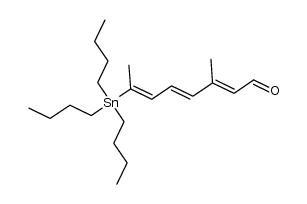 (2E,4E,6E)-3-methyl-7-tributylstannylocta-2,4,6-trienal结构式