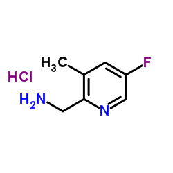 1-(5-Fluoro-3-methyl-2-pyridinyl)methanamine hydrochloride (1:1) Structure