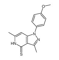 1-(4-Methoxy-phenyl)-3,6-dimethyl-1,5-dihydro-pyrazolo[4,3-c]pyridine-4-thione结构式