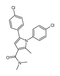 1,5-bis(4-chlorophenyl)-N,N,2-trimethylpyrrole-3-carboxamide结构式