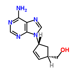 [(1S,4R)-4-(6-Amino-9H-purin-9-yl)-2-cyclopenten-1-yl]methanol Structure