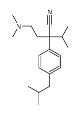 2-[2-(dimethylamino)ethyl]-3-methyl-2-[4-(2-methylpropyl)phenyl]butanenitrile Structure