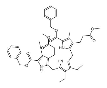 benzyl 5-[[3,4-diethyl-5-[[3-(3-methoxy-3-oxopropyl)-4-methyl-5-phenylmethoxycarbonyl-1H-pyrrol-2-yl]methyl]-1H-pyrrol-2-yl]methyl]-4-(3-methoxy-3-oxopropyl)-3-methyl-1H-pyrrole-2-carboxylate Structure