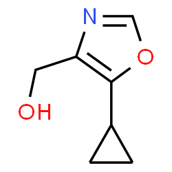 (5-环丙基-1,3-噁唑-4-基)甲醇结构式
