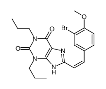 8-[(E)-2-(3-bromo-4-methoxyphenyl)ethenyl]-1,3-dipropyl-7H-purine-2,6-dione结构式