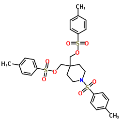 [1-(4-methylbenzenesulfonyl)-4-{[(4-methylbenzenesulfonyl)oxy]methyl}piperidin-4-yl]methyl 4-methylbenzene-1-sulfonate Structure