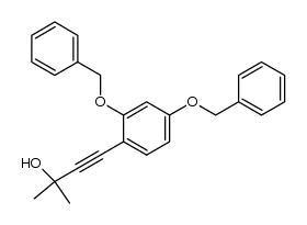 4-(2,4-bis(benzyloxy)phenyl)-2-methylbut-3-yn-2-ol Structure