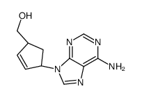 [(1R,4S)-4-(6-aminopurin-9-yl)cyclopent-2-en-1-yl]methanol结构式