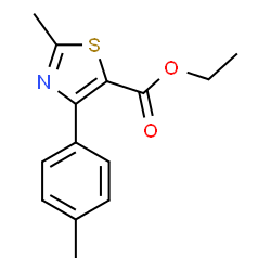 2-METHYL-4-(4-METHYLPHENYL)-5-THIAZOLECARBOXYLIC ACID ETHYL ESTER结构式