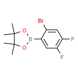 2-Bromo-4,5-difluorophenylboronic acid pinacol ester结构式