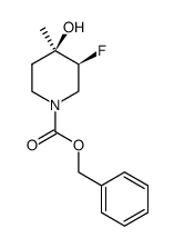 Cis-Benzyl 3-Fluoro-4-(Fluoromethyl)-4-Hydroxypiperidine-1-Carboxylate结构式