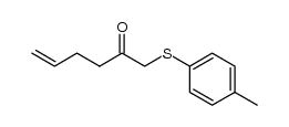 1-(p-tolylsulfanyl)hex-5-en-2-one结构式