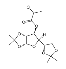 1,2:5,6-di-O-isopropylidene-α-D-glucofuranos-3-O-yl α-chloropropionate Structure