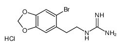 [N'-[2-(6-bromo-1,3-benzodioxol-5-yl)ethyl]carbamimidoyl]azanium,chloride Structure