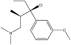 (2R,3R)-3-氯-3-(3-甲氧基苯基)-N,N,2-三甲基戊胺结构式