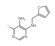 4,5-Pyrimidinediamine,6-chloro-N4-(2-furanylmethyl)- structure