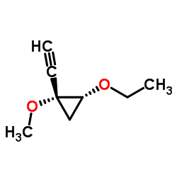 Cyclopropane, 2-ethoxy-1-ethynyl-1-methoxy-, (1R-cis)- (9CI) Structure