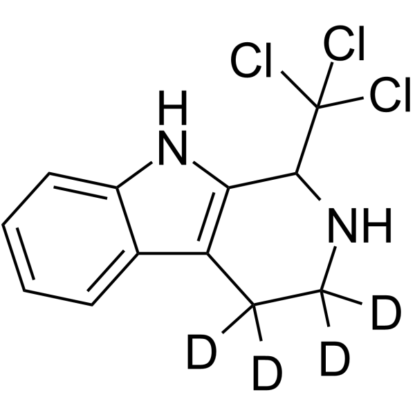 1-(Trichloromethyl)-1H,2H,3H,4H,9H-pyrido[3,4-b]indole-d4结构式