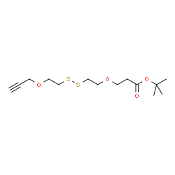 Propargyl-PEG1-SS-PEG1-C2-Boc Structure