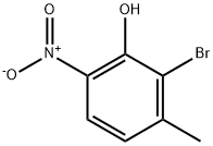 2-bromo-3-methyl-6-nitrophenol结构式
