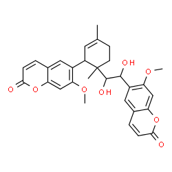 6,6'-[(1,2-Dihydroxyethylene)(1,4-dimethyl-3-cyclohexen-1,2-ylene)]bis(7-methoxycoumarin) picture