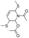1-Acetyl-1,2,3,6-tetrahydro-3,6-bis(methylthio)-2-pyridinol acetate结构式
