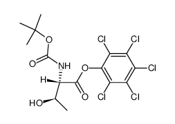 N-tert.-Butyloxycarbonyl-L-threonin-pentachlorphenylester Structure