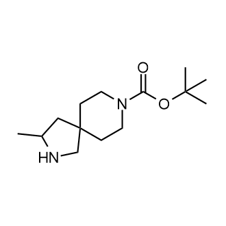 3-甲基-2,8-二氮杂螺[4.5]癸烷-8-羧酸叔丁基酯结构式