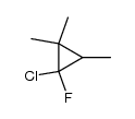 1-chloro-1-fluoro-2,2,3-trimethylcyclopropane结构式