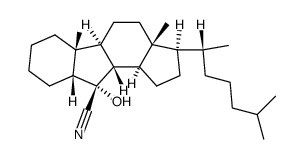 6α-Hydroxy-6-cyan-5β-B-norcholestan结构式