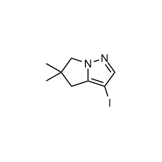 3-Iodo-5,5-dimethyl-5,6-dihydro-4H-pyrrolo[1,2-b]pyrazole structure