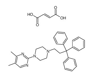 1-(3,3,3-Triphenylpropyl)-4-<2-(4,5-dimethyl)pyrimidyl>piperazin-Fumarat结构式