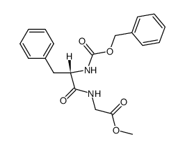 N-benzyloxycarbonyl-L-phenylalanylglycine methyl ester Structure