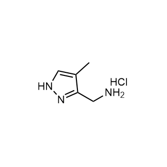 (4-Methyl-1H-pyrazol-3-yl)methanaminehydrochloride Structure