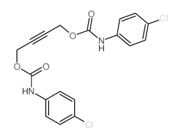 Carbanilic acid, p-chloro-, 2-butynylene ester结构式