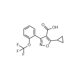 5-Cyclopropyl-3-(2-(trifluoromethoxy)phenyl)isoxazole-4-carboxylic acid Structure