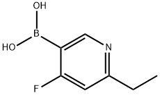 4-Fluoro-2-ethylpyridine-5-boronic acid结构式