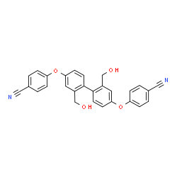 4,4'-{[2,2'-Bis(hydroxymethyl)-4,4'-biphenyldiyl]bis(oxy)}dibenzonitrile structure