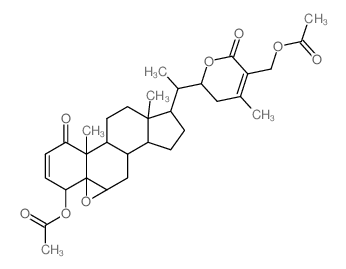 Ergosta-2,24-dien-26-oicacid, 4,27-bis(acetyloxy)-5,6-epoxy-22-hydroxy-1-oxo-, d-lactone, (4b,5b,6b,22R)- picture