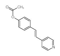 [4-(2-pyridin-4-ylethenyl)phenyl] acetate structure