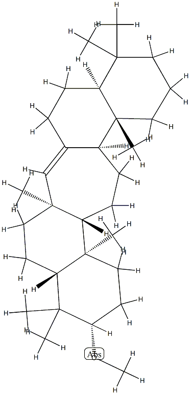 3β-Methoxy-C(14a)-homo-27-norgammacer-14-ene structure