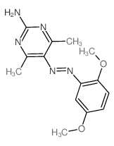 2-Pyrimidinamine,5-[2-(2,5-dimethoxyphenyl)diazenyl]-4,6-dimethyl- structure