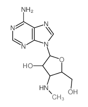 Adenosine,3'-deoxy-3'-(methylamino)- (8CI,9CI) structure