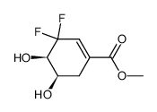 methyl (4R,5R)-3,3-difluoro-4,5-dihydroxycyclohex-1-ene-1-carboxylate结构式